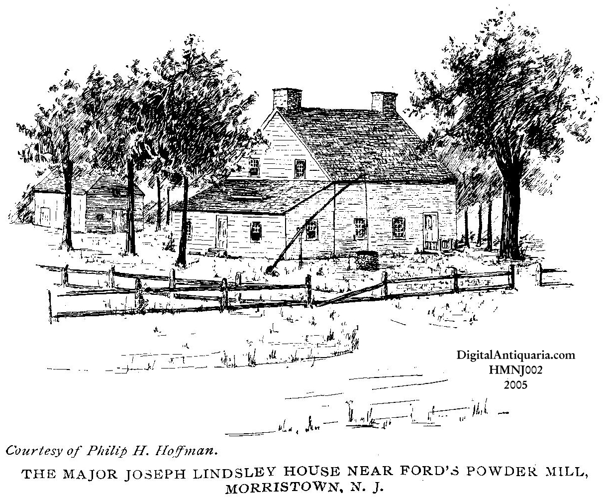 Major Joseph Lindsley's house in Morristown, NJ
